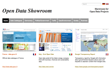 Screenshot - Open Data Showroom